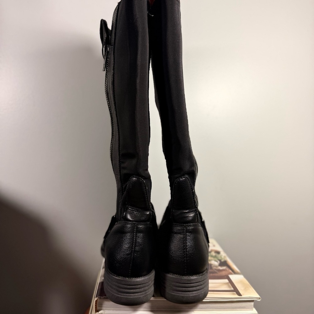 Earth Origin Black Leather Tall Women's Boots Size 10W - Picture 7 of 15